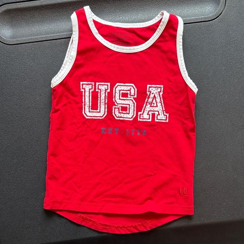 Little Bipsy Red USA Tank Top